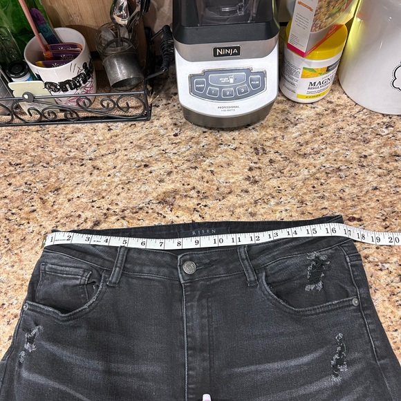 Risen Distressed Black Women's Jeans - Picture 6 of 7